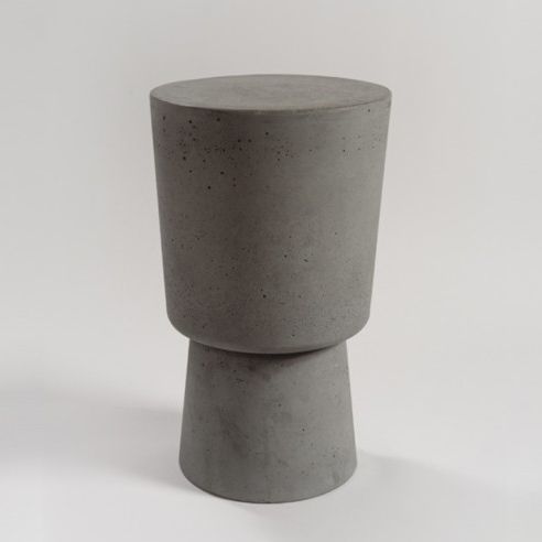 现代风格边桌 - PLINTH SOLID - ALENTES - 人造石 / 工程石材桌脚 / 圆形