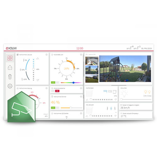 监控软件 - YOUVI KAMERAMODUL - PEAKnx - 插件 / 用于智能建筑系统 / 用于智能家居设备