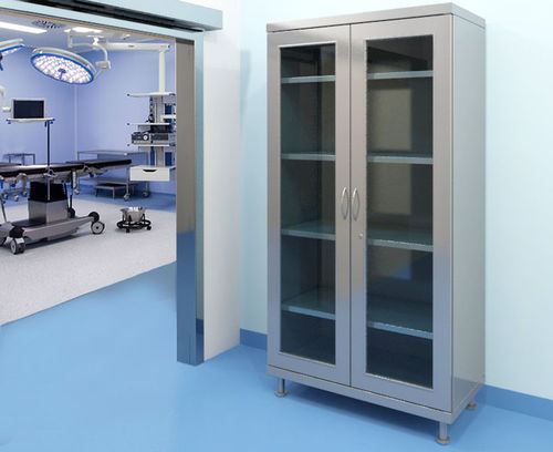 可调节衣柜 - CUPBOARD INOX 1900x1000x500 mm - Engineering Marketing - 现代风格 / 钢 / 平开门式
