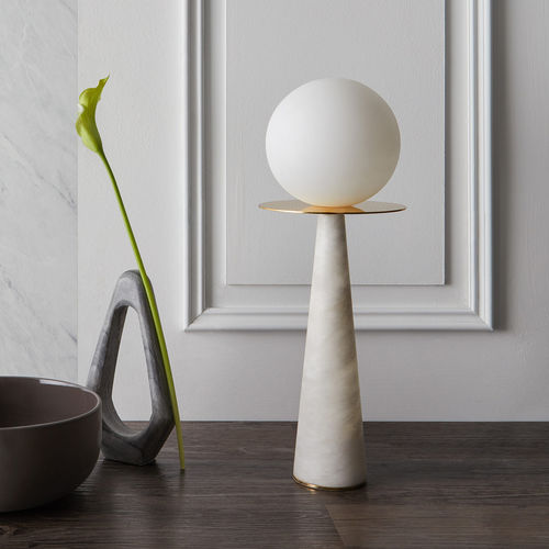 台灯 - HALO - Heathfield and Comapny - 抛光黄铜 / 乳白玻璃 / 现代风格