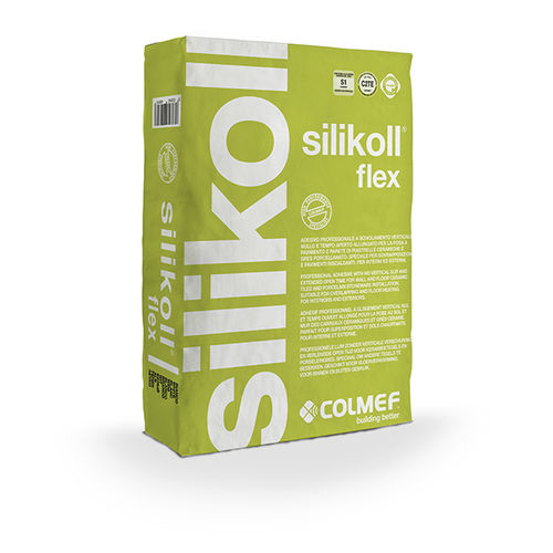固结砂浆胶合剂 - SILIKOLL FLEX  - COLMEF - 用于瓷砖 / 矿物