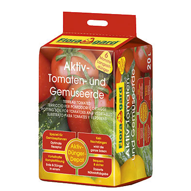 盆栽土栽培基质 - FLORAGARD ACTIVE FOR TOMATOES AND VEGETABLES - FLORAGARD Vertribs-GmbH - 散装 / 预施肥