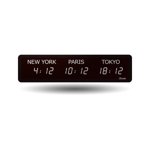 现代风格钟表 - MULTI TIME ZONE - Bodet Time - 壁挂 / 数码 / 机场