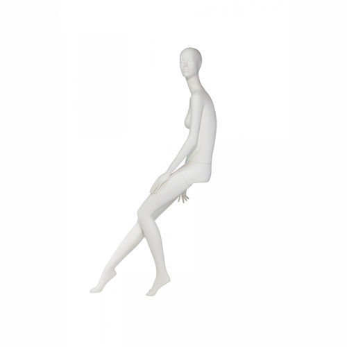 女模特模型 - STU13 - Cofrad Mannequins - 抽象风格 / 落座 / 白色