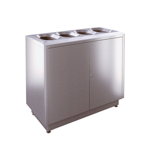 卫生间垃圾桶 - S400 - AUWEKO GmbH - 垃圾分类 / 不锈钢 / 磨砂不锈钢