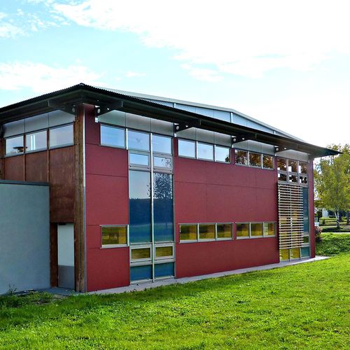 立面板 - SPORTHALLE SERSHEIM - ALUCOBOND/阿鲁克邦 - 铝制 / 复合材料 / 榫合式