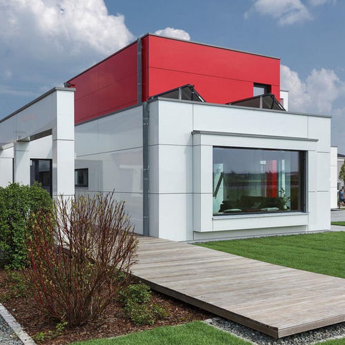 立面板 - LUXHAUS, WORLD OF PREFAB HOUSES, NUREMBERG - ALUCOBOND/阿鲁克邦 - 铝制 / 复合材料 / 榫合式