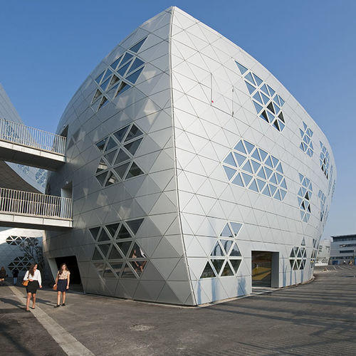 盒式幕墙系统 - LYCÉE GEORGES FRÊCHE - ALUCOBOND/阿鲁克邦 - 复合材料 / 铝制 / 榫合式