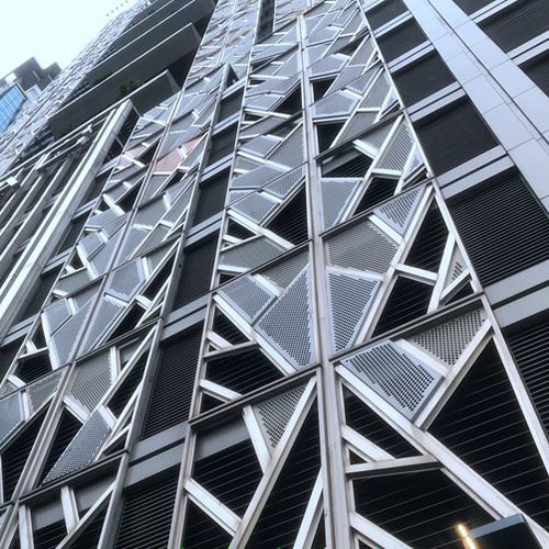 板式立面 - MCT-004 - M-City Aluminum Co., Ltd. - 铝制 / 穿孔 / 3D