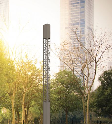 现代风格发光柱 - IRUTA SKEW - BSI LIGHTING TECHNOLOGIES INC. - 不锈钢 / 铝铸铁 / 淬火玻璃