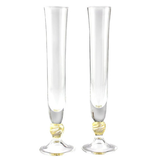 吹制玻璃香槟杯 - TOAST - YOU & ME - Original Murano Glass s.n.c. - 穆拉诺玻璃 / 金质