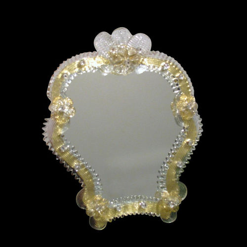 桌面镜 - FLOWERS RE CARLO - Original Murano Glass s.n.c. - 传统风格 / 穆拉诺玻璃 / 金色