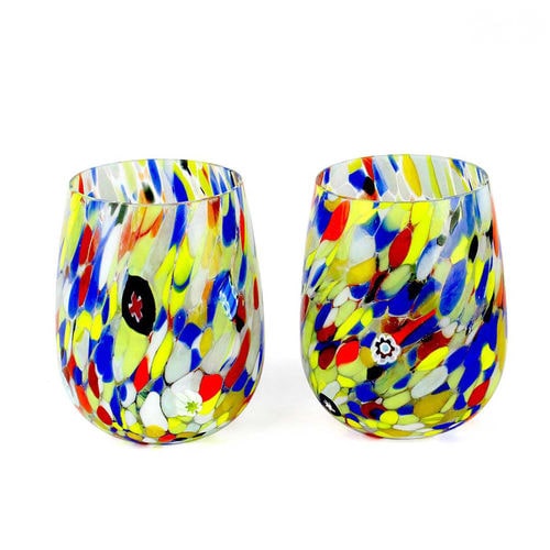 红酒玻璃杯 - CARNEVALE  - Original Murano Glass s.n.c. - 鸡尾酒 / 吹制玻璃 / 穆拉诺玻璃