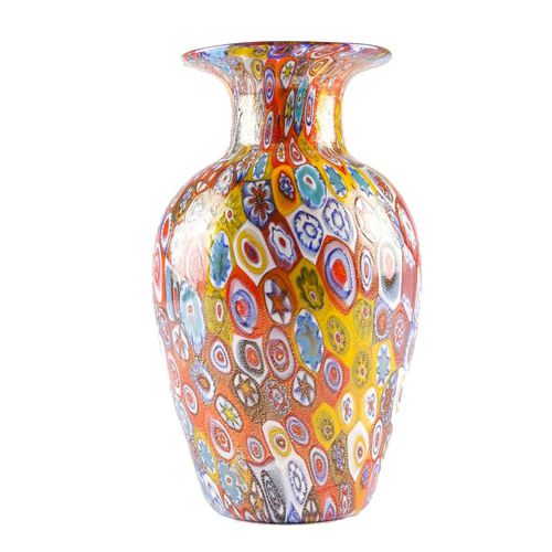传统风格花瓶 - MILLEFIORI COLOURFUL MIX - Original Murano Glass s.n.c. - 吹制玻璃 / 穆拉诺玻璃 / 手工