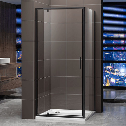 铝合金淋浴房 - A2724 - Shaoxing Joyful Bathroom Co., Ltd - 带有旋转门 / 正方形 / 透明玻璃