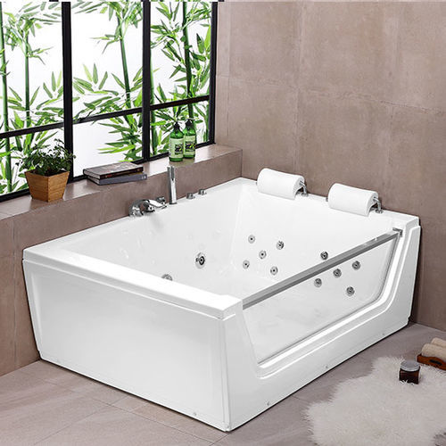 地上水疗浴缸 - A056 - Shaoxing Joyful Bathroom Co., Ltd - 长方形 / 双人 / 丙烯塑料