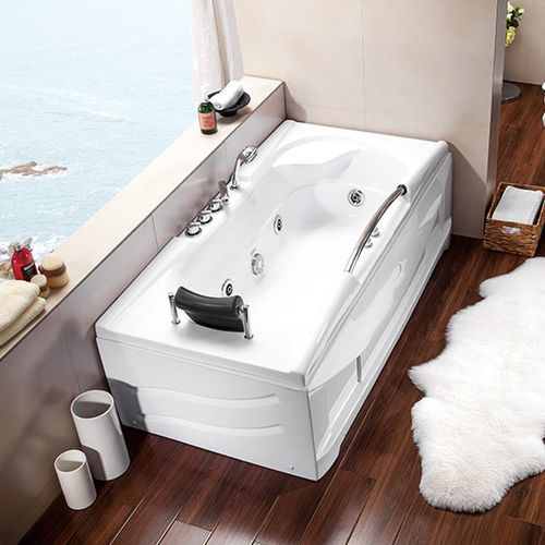 地上水疗浴缸 - A001 - Shaoxing Joyful Bathroom Co., Ltd - 长方形 / 双人 / 丙烯塑料