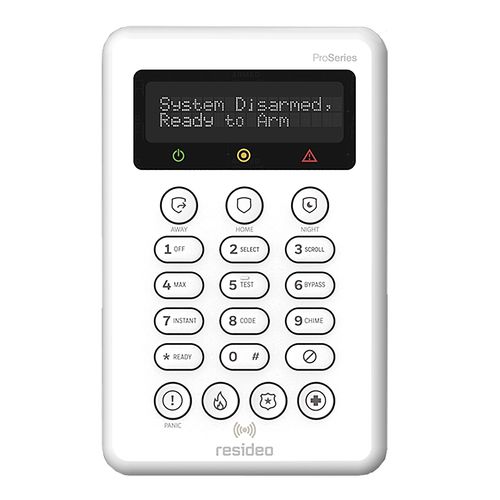 智能家居设备控制键盘 - PROSIXLCDKP-EU - Honeywell Home – Resideo - 壁挂 / 无线