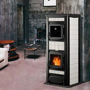 木材采暖火炉 - ITALIA 30 IDRO CON FORNO - Laminox S.r.l. - 12 kW / 20 kW...50 kW / 现代风格