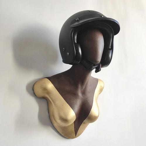 彩釉陶头盔架 - CORTEN & GOLD BESSIE - FRANCOLLECTION - 墙面 / 手工