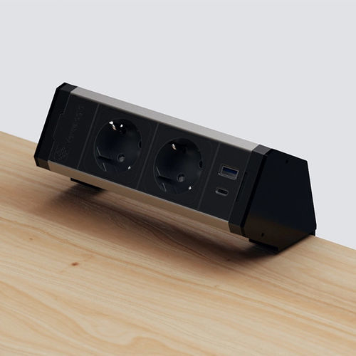 电源插座 - VERSADESK - ASA International Group - USB / 双 / 用于办公室