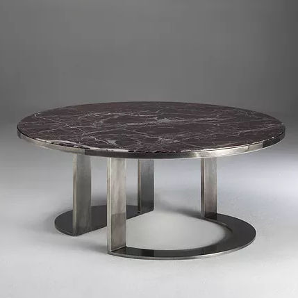 现代风格茶几 - GIOTTO - pasut design - 大理石 / 钢座桌脚 / 圆形