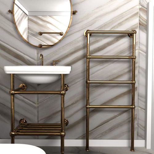 热水毛巾架散热器 - FAIRWF-3-E - Opus Bathrooms - 电动 / 传统风格 / 黄铜