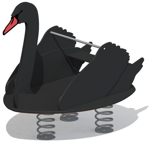 钢弹簧摇摇乐 - BLACK SWAN  - Tiptiptap - HDPE / 胶合板 / 动物