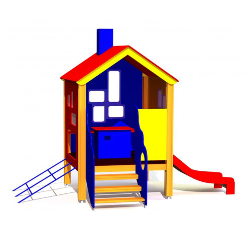 游乐场儿童游戏屋 - COTTAGE WITH SLIDE   - Tiptiptap - 落地式