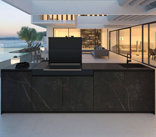 户外现代厨房岛台 - N1 SISTEM - Novara Outdoor Kitchens - 黑色