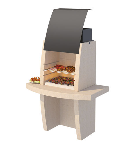 炭烧烤架 - FORMENTERA - LineaVz - 燃木 / 固定式 / 大理石