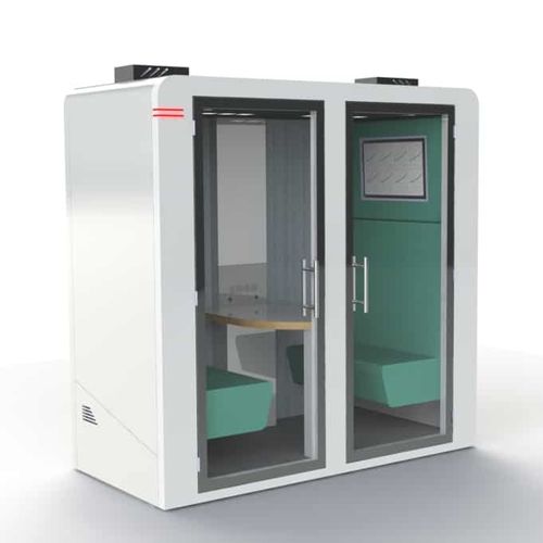 声学办公桌POD - PROCYON DUO - SBS - 带LED照明设备 / 玻璃 / 用于开放空间