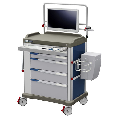服务推车 - EWORK CART ON PRESTO - Francehopital - 用于医疗机构 / 用于医院 / 带平板电脑支架