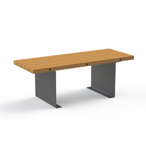现代风格野餐桌 - LAGON - Activia Mobilier Urbain - 木质 / 镀锌钢桌脚 / 长方形