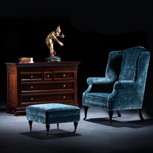 传统风格脚凳 - LOUIS - Ziemann Home Design - 布料 / 木质 / 脚轮