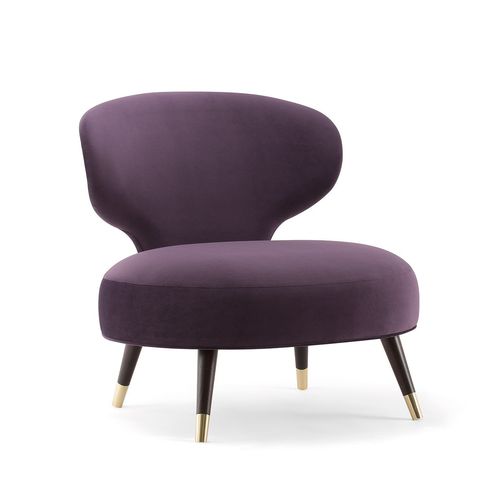 现代风格壁炉椅 - ELLE LOUNGE CHAIR 064 P - TIROLO SRL - 布料 / 紫色 / 酒店