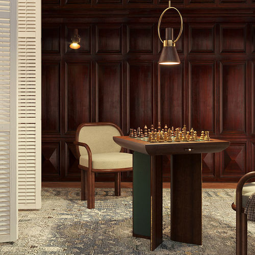 现代风格国际象棋桌 - Howard - WOOD TAILORS CLUB - 家用 / 胡桃木 / 皮质
