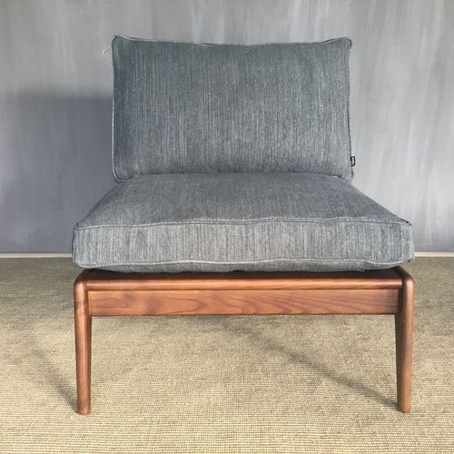 现代风格壁炉椅 - HENRI  - Defleure Home Collection - 皮质 / 布料 / 白蜡木