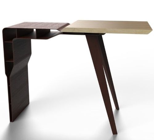 现代风格玄关桌 - MESETA - Trackdesign - 栎木 / COR-TEN®钢底座 / 长方形