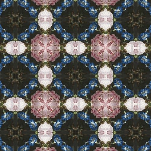 现代风格墙纸 - ORNAMENTAL - La Aurelia Design - 花朵图案 / 仿布 / 彩色