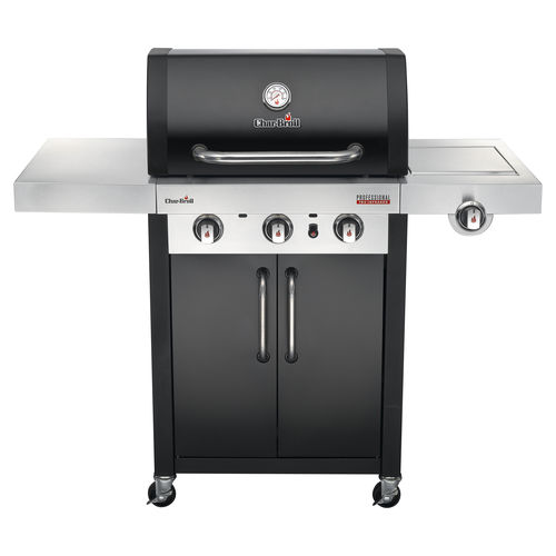 燃气烧烤架 - PROFESSIONAL 3400 B - CHARBROIL - 带滑轮 / 铸铁 / 不锈钢
