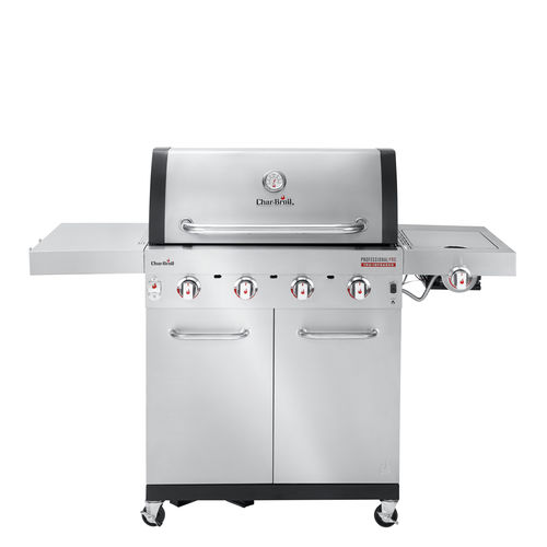 燃气烧烤架 - PROFESSIONAL PRO S 4 - CHARBROIL - 带滑轮 / 铸铁 / 不锈钢