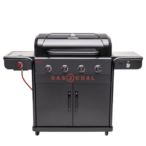 燃气烧烤架 - Gas2Coal Special Edition 4 - CHARBROIL - 炭 / 带滑轮 / 钢