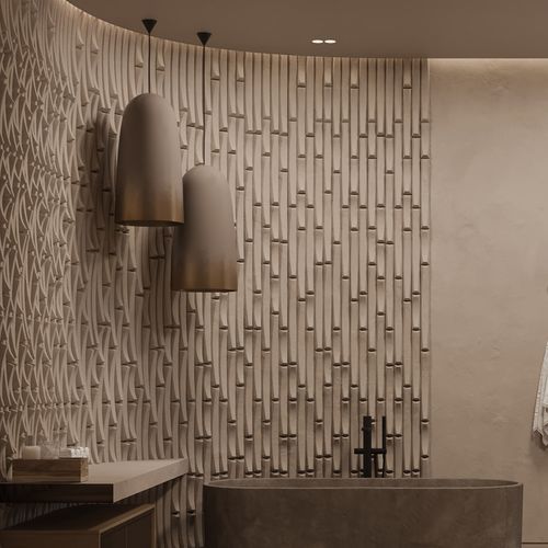 室内墙面材料 - SCREE - Sergey Makhno Product - 陶瓷 / 3D / 仿石