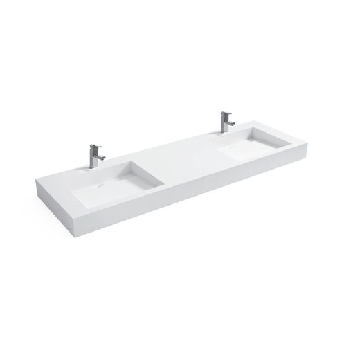 双洗手盆台面 - YL1111 - FOSHAN ARTLAND SANITARY WARE CO.LTd. - 矿物铸件 / 坚硬表面