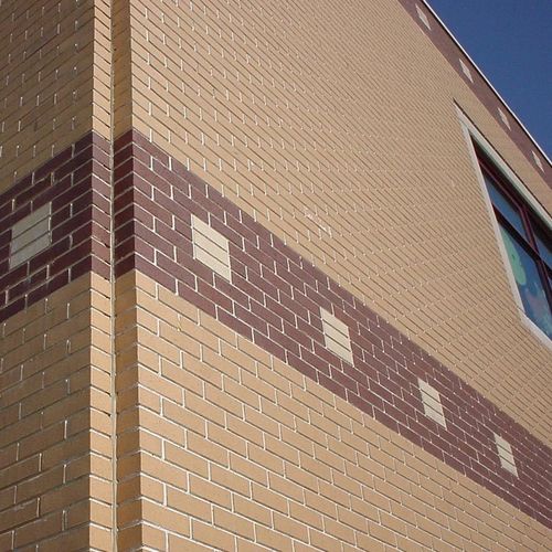 混凝土砌面砖 - METRO® : SINGLE TONE COLORS - Scott System - 用于外墙 / 光滑 / 红色