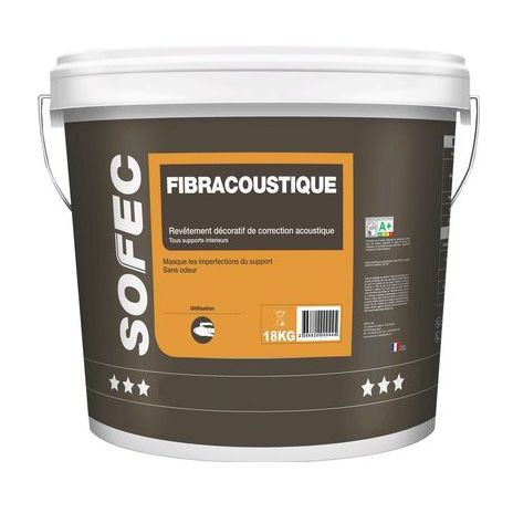 装饰涂料 - FIBRACOUSTIQUE - Sofec - 用于堵塞 / 用于室内 / 墙面