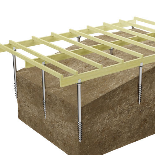 拧入式桩 - SPIRAL® - FIBERDECK - 电镀钢 / 用于集装箱式建造 / 用于光伏设备