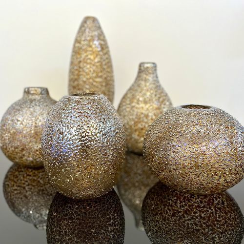 现代风格花瓶 - SIENNA™ COLLECTION - Amel Chamandy® Designs - 手工 / 金色