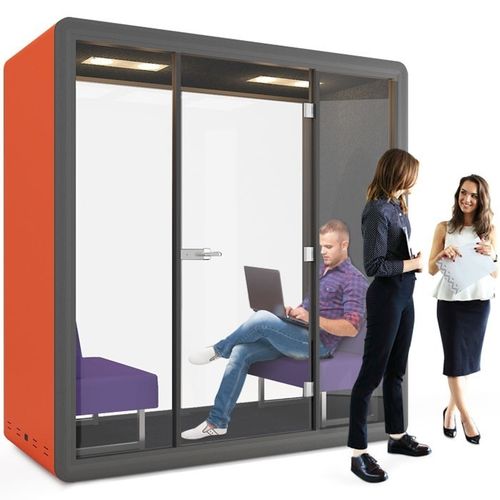 声学办公桌POD - ACOUSTIC - Flekssit Office Furniture - 玻璃 / 用于开放空间